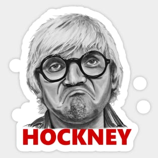 My original portrait of British artist David Hockney Sticker